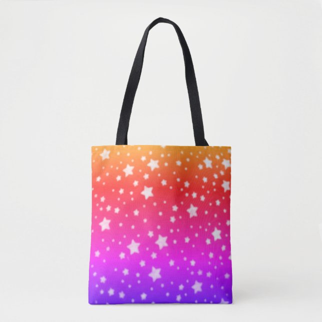 Rainbow Stars Tote Bag (Front)