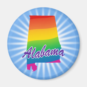 Rainbow State Of Alabama Magnet