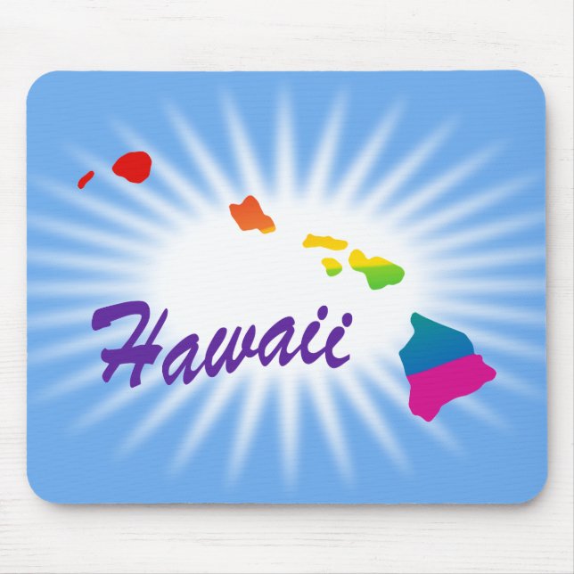 Rainbow State Of Hawaii Mouse Mat (Front)