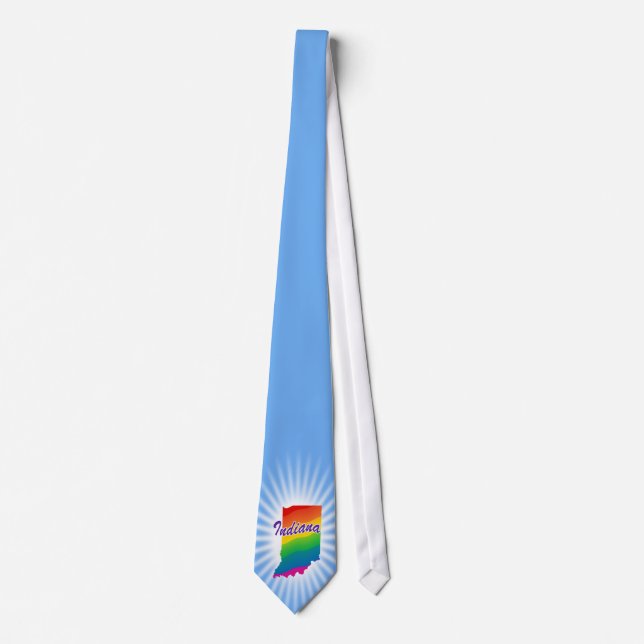 Rainbow State Of Indiana Tie (Front)