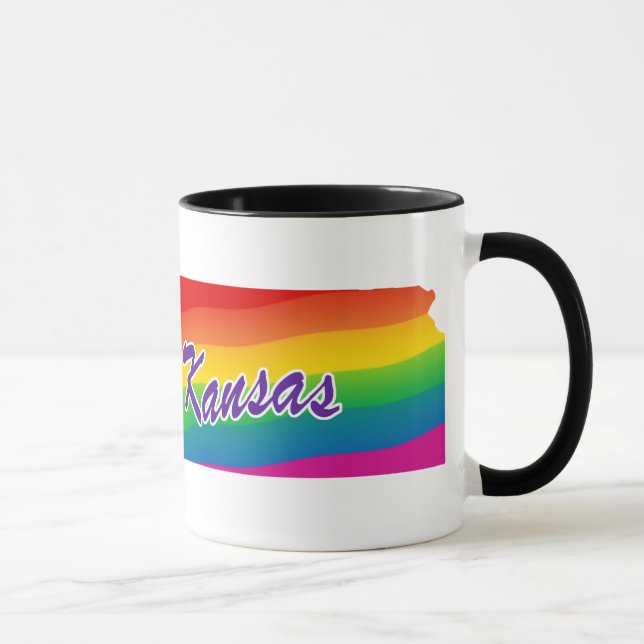 Rainbow State Of Kansas Mug (Right)