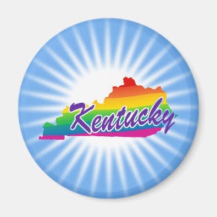 Rainbow State Of Kentucky Magnet