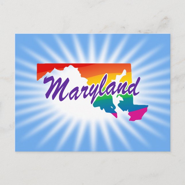 Rainbow State Of Maryland Postcard (Front)