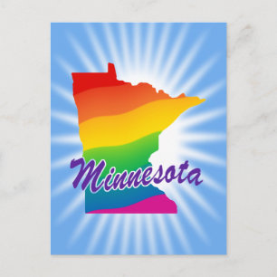 Rainbow State Of Minnesota Postcard