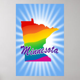 Rainbow State Of Minnesota Poster