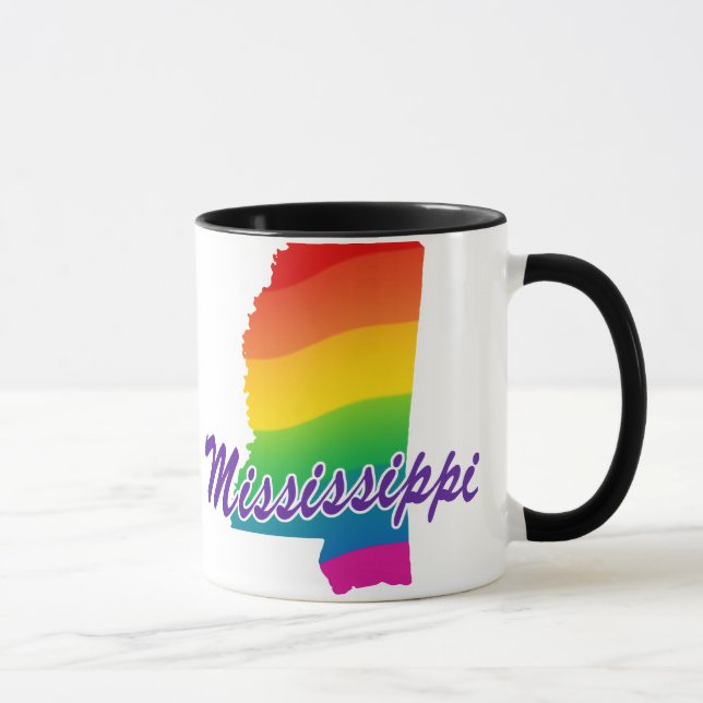 Rainbow State Of Mississippi Mug (Right)