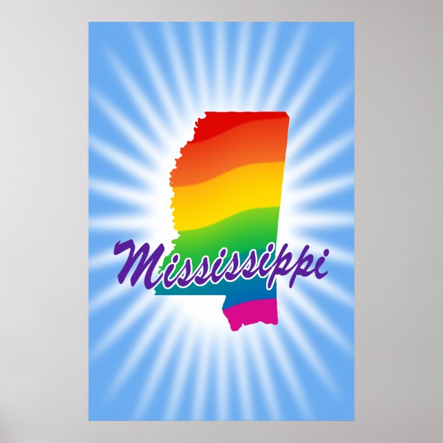 Rainbow State Of Mississippi Poster (Front)