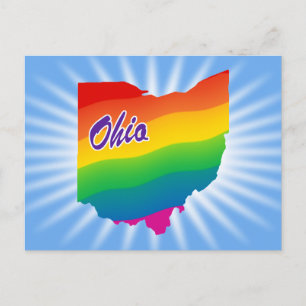 Rainbow State Of Ohio Postcard