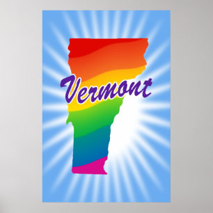 Rainbow State Of Vermont Poster