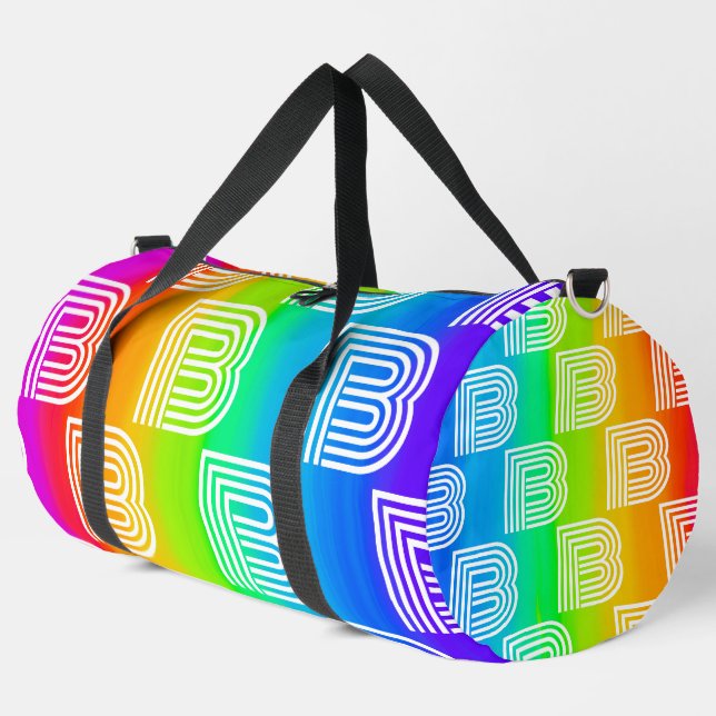 Rainbow Statement Duffle Bag (Left Corner)