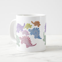 Rainbow Stegosaurus Giant Coffee Mug