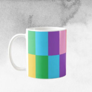 Rainbow Steps Blocks Pattern Classic Mug