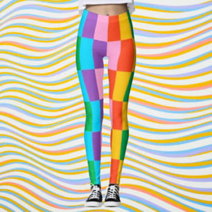 Rainbow Steps Colour Block Leggings – Bold Style