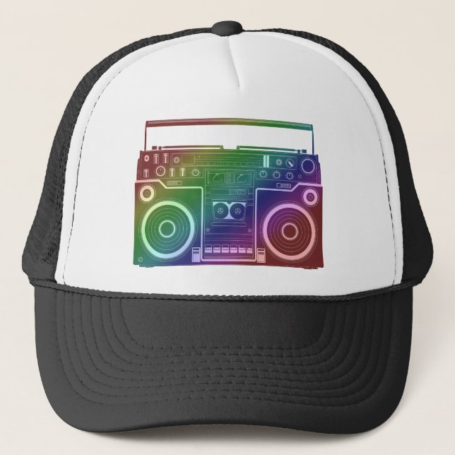 Rainbow Stereo Trucker Hat (Front)