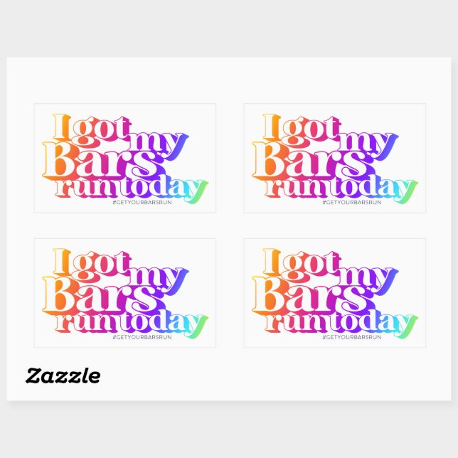  Rainbow Sticker Sheet - I Got My Bars Run (Sheet)