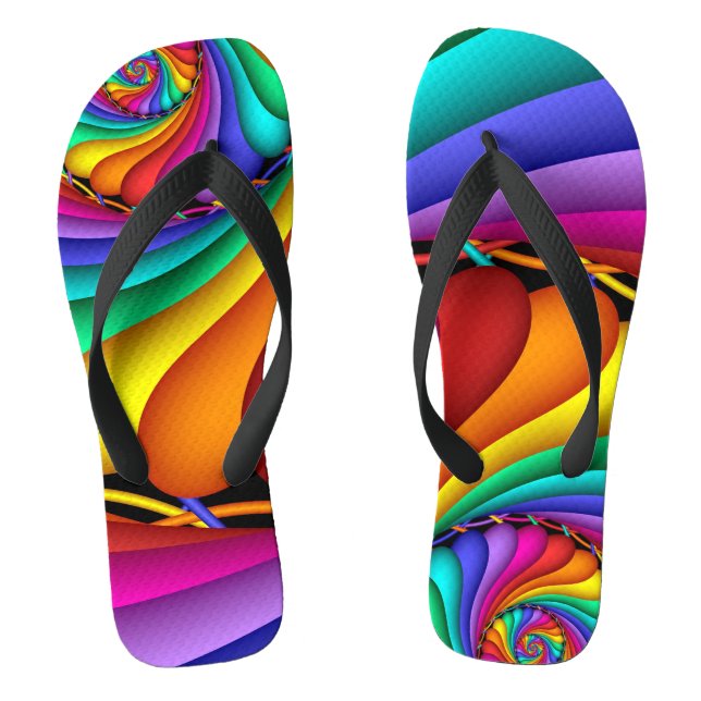 Rainbow Stitchery Gay Pride LGBT Flip-flops Flip Flops (Footbed)