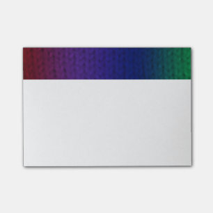Rainbow Stockinette Post-it Notes