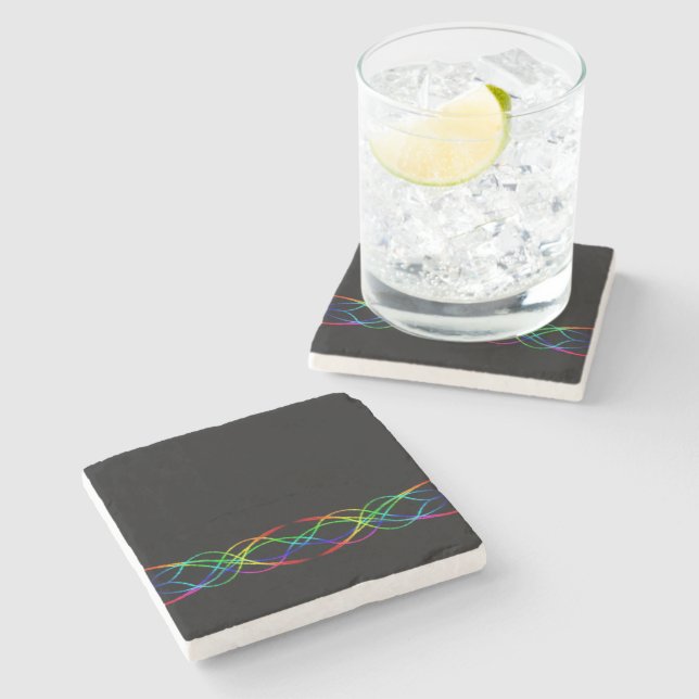 Rainbow Stone Coaster (Side)