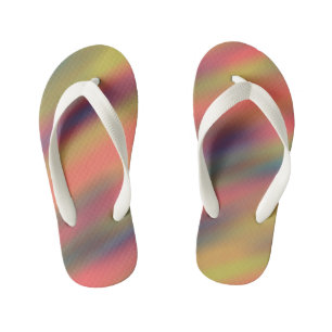 Rainbow streaks kid's flip flops