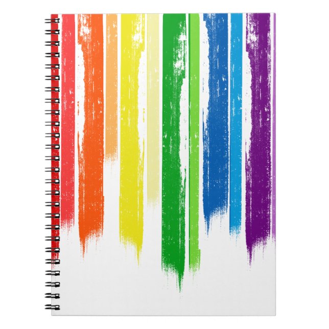 RAINBOW STREAKS -.png Notebook (Front)