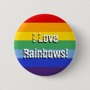 Rainbow Stripe 6 Cm Round Badge