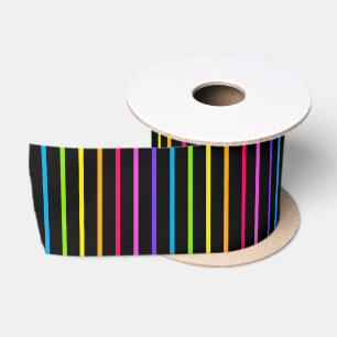 Rainbow Stripe 8.2 Satin Ribbon