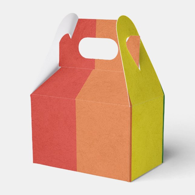 Rainbow stripe favour box (Back Side)
