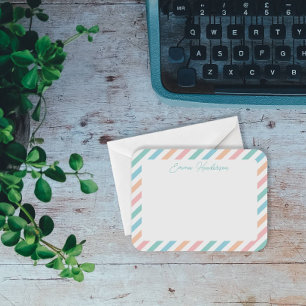 Rainbow Stripe Gift for Teacher Flat Note Card