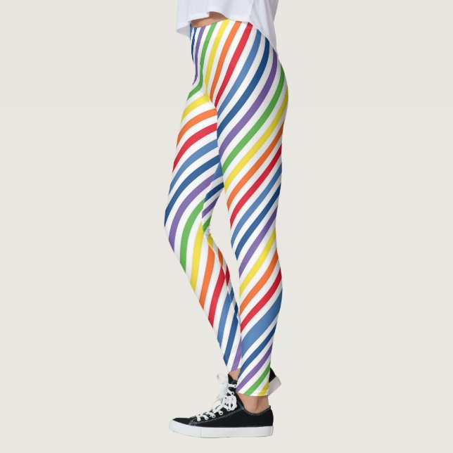 Rainbow stripe leggings (Left)