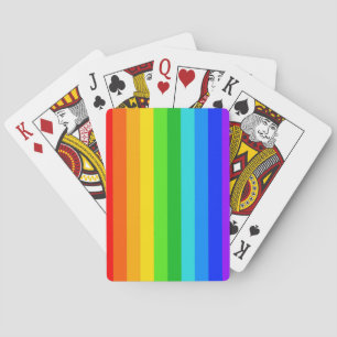 Rainbow Stripe Pattern #2 Playing Cards