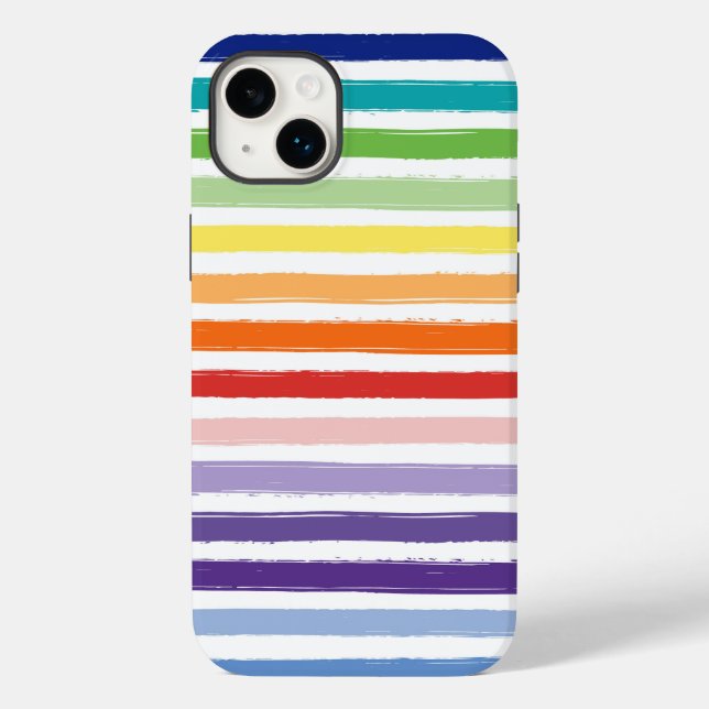 Rainbow Stripe Pattern Case-Mate iPhone Case (Back)