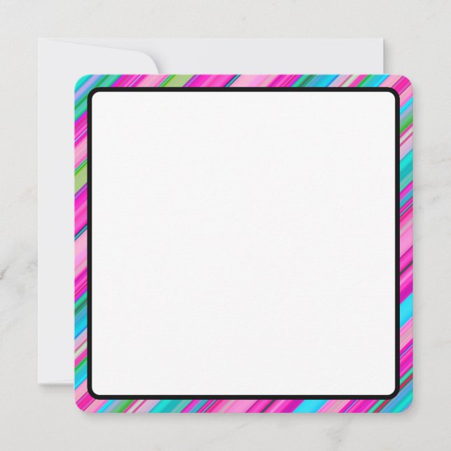 Rainbow Stripe Pattern Custom Text  (Front)