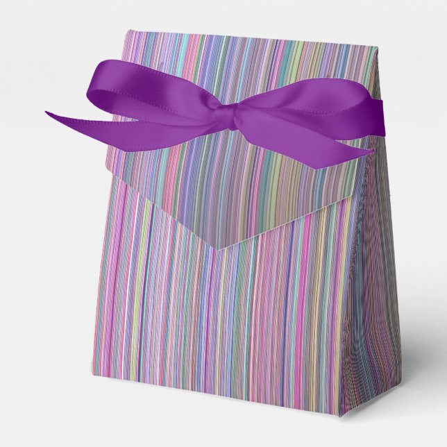 Rainbow Stripe Photo of Broken Flat Screen TV Favour Box (Front Side)
