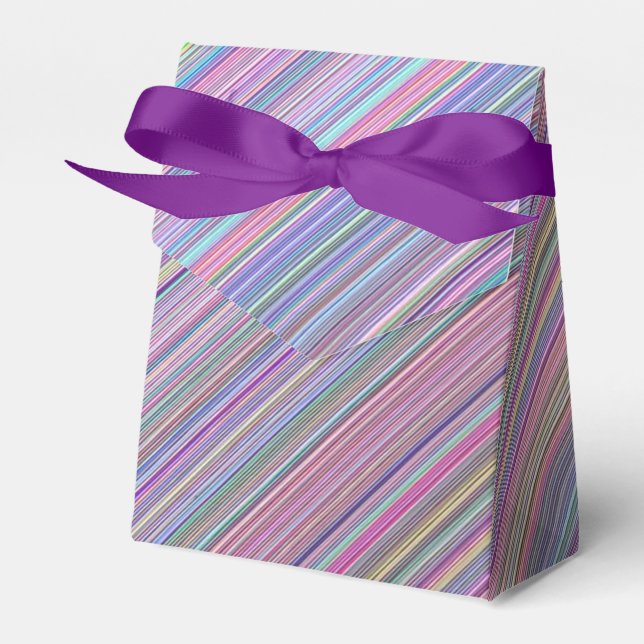 Rainbow Stripe Photo of Broken Flat Screen TV Favour Box (Front Side)
