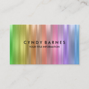 Rainbow Stripe Sheen Business Card