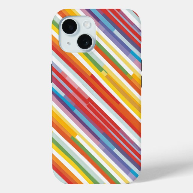 Rainbow Stripe Swirl Case-Mate iPhone Case (Back)