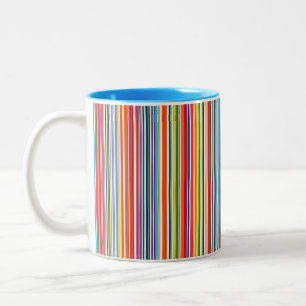 Rainbow Stripe Two-Tone Coffee Mug