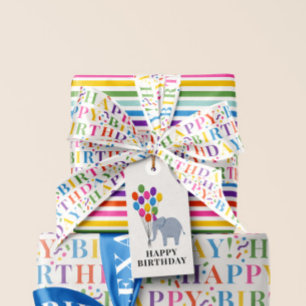 Rainbow Stripe Wrapping Paper