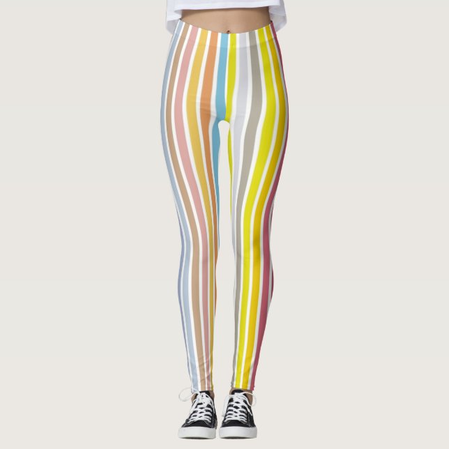 Rainbow striped leggings (Front)