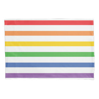 Rainbow Striped Pillow Case