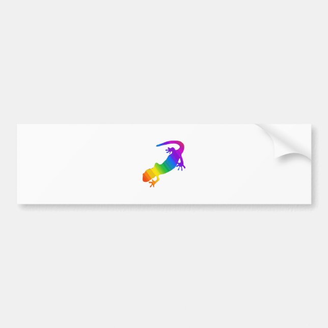 Rainbow Striped Salamander Bumper Sticker (Front)