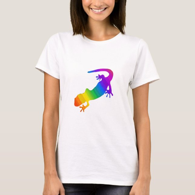 Rainbow Striped Salamander T-Shirt (Front)