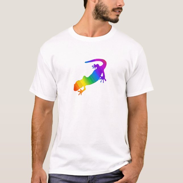 Rainbow Striped Salamander T-Shirt (Front)