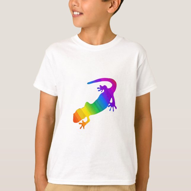 Rainbow Striped Salamander T-Shirt (Front)
