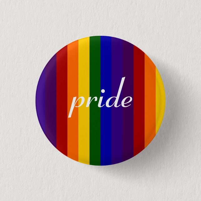 Rainbow Stripes 3 Cm Round Badge (Front)