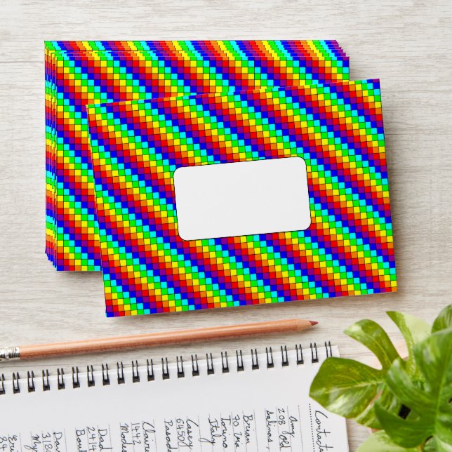 Rainbow Stripes - A6 Envelope (Stacked)