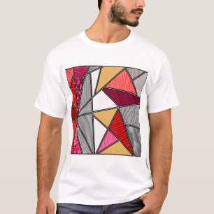 Rainbow Stripes Abstract Design T-Shirt