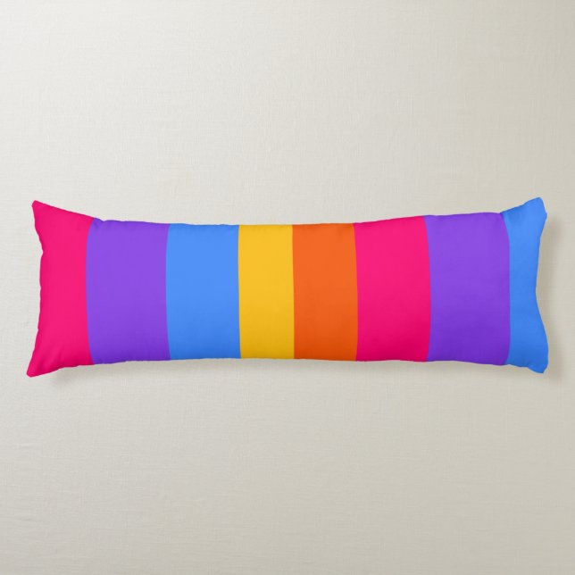 Rainbow Stripes Body Cushion (Front)