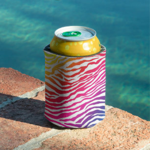 Rainbow Stripes Can Cooler
