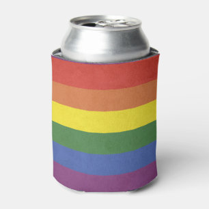 Rainbow stripes can cooler